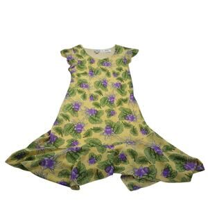 Jennifer Lauren Dress Women 1X Floral Casual Lightweight Flutter Sleeve Mermaid